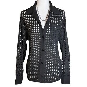 OAK + FORT Crochet Cardigan Sweater XXS Oversized Layers Academia Gothic